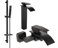 Mexen Aries DQ77 vonios komplektas, juodas - 744813DQ77-70