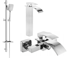 Mexen Aries DQ62 vonios kambario komplektas, chromas - 744813DQ62-00