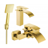 Mexen Aries R45 vonios komplektas, auksinis - 744803R45-50