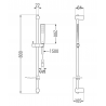 Mexen Axel DF72 vonios komplektas, Juoda - 73803DF72-70