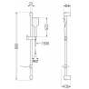 Mexen Axel DF62 vonios komplektas, Juoda - 73803DF62-70