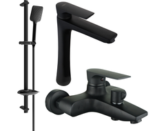 Mexen Axel DF62 vonios komplektas, juodas - 73813DF62-70