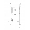 Mexen Axel DB72 vonios rinkinys, chromas - 73813DB72-00