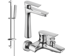 Mexen Axel DB72 vonios maišytuvo rinkinys, chromas - 73813DB72-00