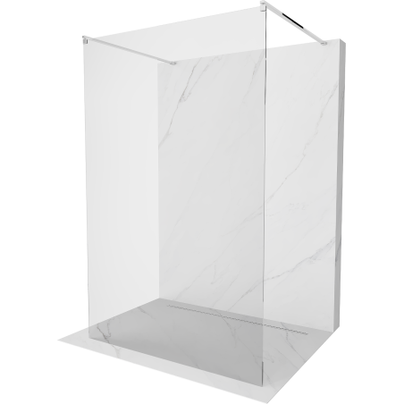 Mexen Kioto laisvai stovinti dušo pertvara 145 x 200 cm, permatoma 8 mm, chromuota - 800-145-002-01-00