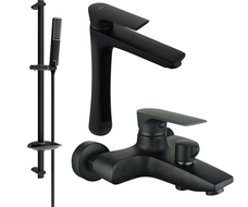 Mexen Axel DB72 vonios komplektas, juodas - 73813DB72-70