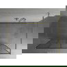 Mexen Kioto nepriklausoma dušo siena 150 x 200 cm, juodas modelis 8 mm, auksinė - 800-150-002-50-77