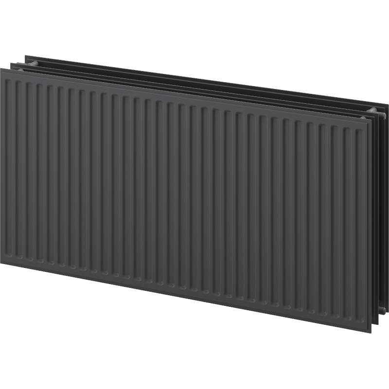 Mexen CH30 Higieninis plokštuminis radiatorius 400 x 2400 mm, šoninis prijungimas, 2631 W, antracitas - W430H-040-240-66