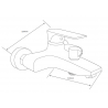Mexen Axel R62 vonios rinkinys, juodas - 73803R62-70