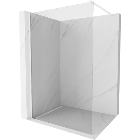 Mexen Kioto vonios kambario pertvara Walk-in 135 x 200 cm, skaidrus 8 mm, balta - 800-135-101-20-00