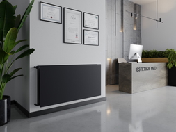 Mexen CHF20 Hygieninis plokščias radiatorių efektas 300 x 1300 mm, šoninis prisijungimas, 738 W, antracitas - W420HF-030-130-66