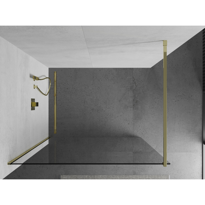 Mexen Kioto dušo siena Walk-in 75 x 200 cm, skaidri 8 mm, auksinė - 800-075-101-50-00