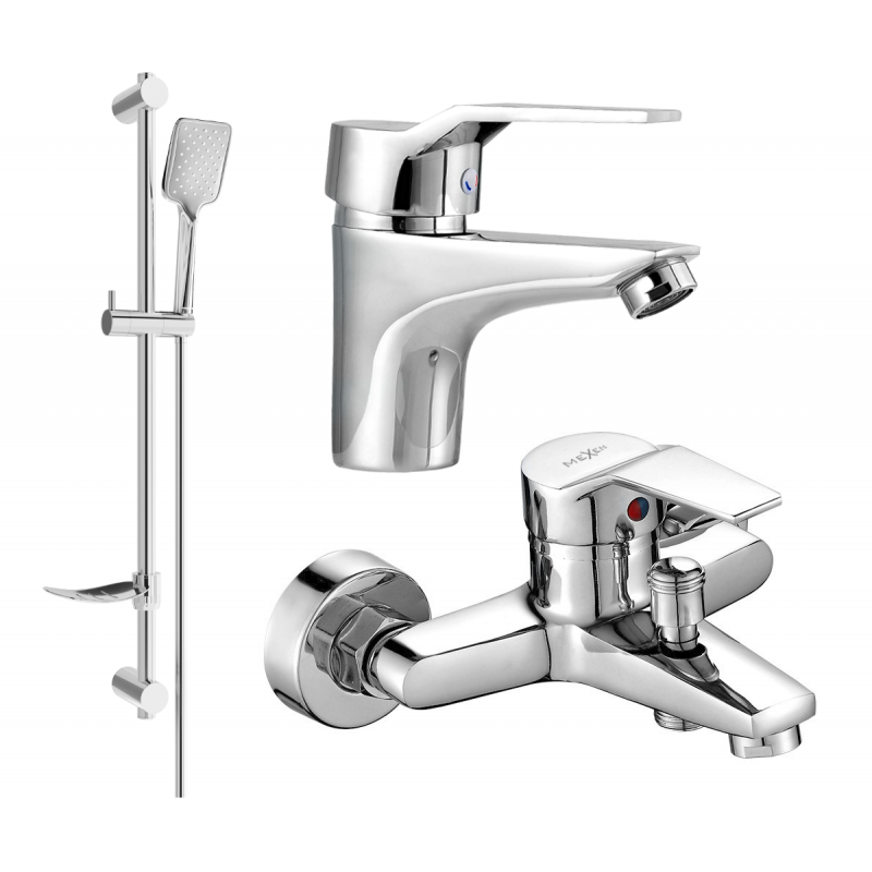 Mexen Caro DF62 vonios kambario komplektas, chromas - 746603DF62-00