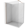 Mexen Kioto dušo siena Walk-in 75 x 200 cm, permatoma 8 mm, rožinis auksas - 800-075-101-60-00