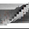 Mexen Kioto Walk-in dušo siena 85 x 200 cm, skaidrus 8 mm, rožinė auksinė - 800-085-101-60-00
