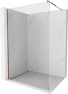 Mexen Kioto dušo sienelė Walk-in 135 x 200 cm, permatomas 8 mm, rožinis auksas - 800-135-101-60-00