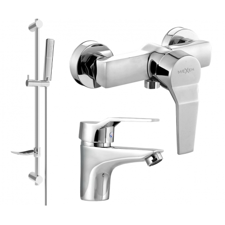 Mexen Caro DF72 dušo komplektas, chromas - 746604DF72-00
