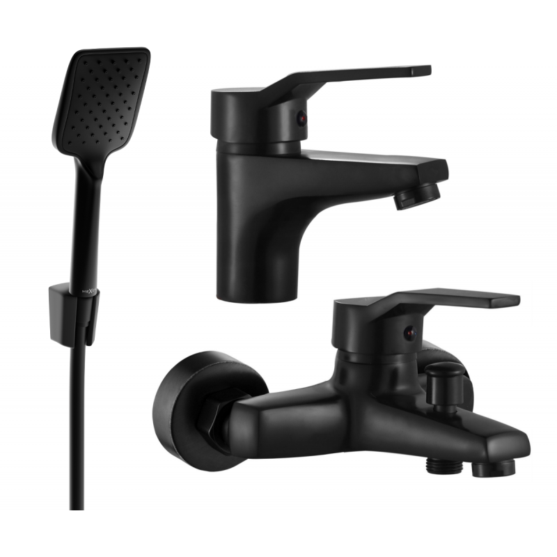 Mexen Caro R62 vonios komplektas, juodas - 746603R62-70