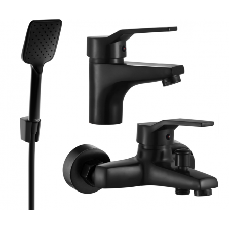 Mexen Caro R62 vonios komplektas, juodas - 746603R62-70