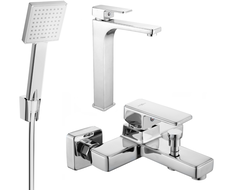 Mexen Cetus R45 vonios komplektas, chromas - 744313R45-00