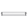 Mexen CVH30 Higieninis radiatorius plokštuminis 500 x 1400 mm, prisijungimas apatiniu, 1815 W, antracitas - W630H-050-140-66
