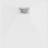 Mexen Hugo kvadratinis dušo padėklas SMC 70 x 70 cm, baltas, inox gaubtas - 42107070-X