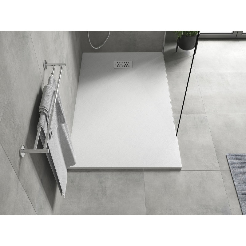 Mexen Hugo stačiakampė SMC dušo padėklas 150 x 70 cm, baltas, nerūdijančio plieno apdaila - 42107015-X