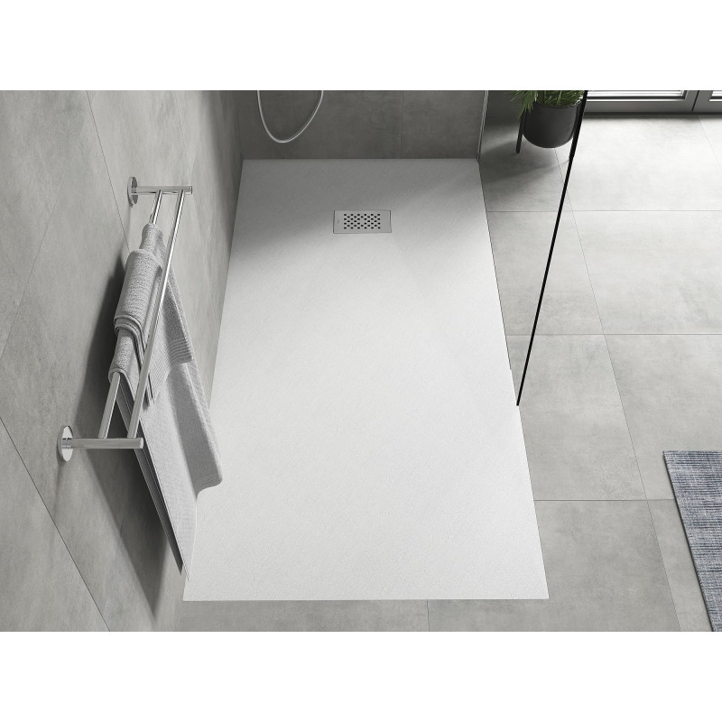 Mexen Hugo stačiakampis SMC 180 x 80 cm dušo padėklas, baltas, inox danga - 42108018-X