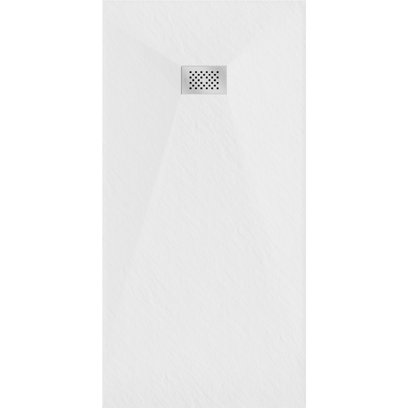 Mexen Hugo stačiakampis dušo padėklas SMC 180 x 80 cm, baltas, inox dangtelis - 42108018-X