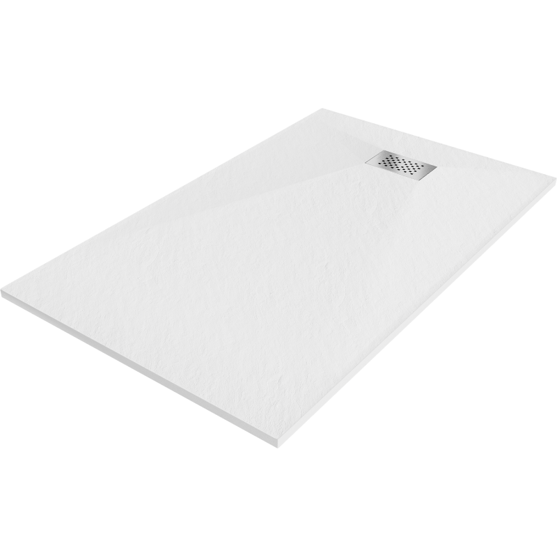 Mexen Hugo stačiakampė dušo padėklas SMC 150 x 90 cm, baltas, inox dangtis - 42109015-X