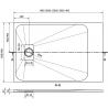 Mexen Hugo stačiakampis dušo padėklas SMC 140 x 90 cm, baltas, inox dangtelis - 42109014-X