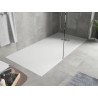 Mexen Hugo stačiakampė dušo kabina SMC 170 x 90 cm, balta, inox dangtelis - 42109017-X