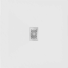 Mexen Hugo kvadratinis dušo padėklas SMC 100 x 100 cm, baltas, Inox dangtis - 42101010-X
