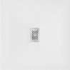 Mexen Hugo kvadratinis SMC dušo padėklas 100 x 100 cm, baltas, inox dangtis - 42101010-X