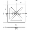 Mexen Hugo kvadratinis dušo padėklas SMC 100 x 100 cm, baltas, Inox dangtis - 42101010-X