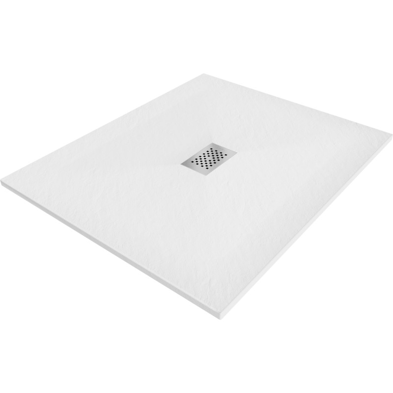 Mexen Hugo stačiakampio formos SMC 120 x 100 cm dušo padėklas, baltas, inox dangtis - 42101012-X