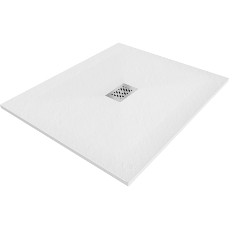 Mexen Hugo stačiakampio formos SMC 120 x 100 cm dušo padėklas, baltas, inox dangtis - 42101012-X