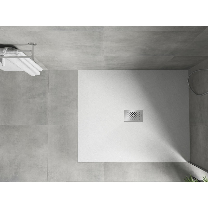 Mexen Hugo stačiakampis SMC dušo padėklas 140 x 100 cm, baltas, inox dangtelis - 42101014-X