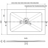 Mexen Hugo stačiakampis dušo padėklas SMC 110 x 100 cm, baltas, inox dangtis - 42101011-X