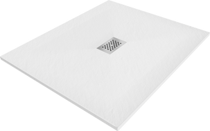 Mexen Hugo stačiakampė SMC dušo padėklas 130 x 100 cm, baltas, inoksinė danga - 42101013-X