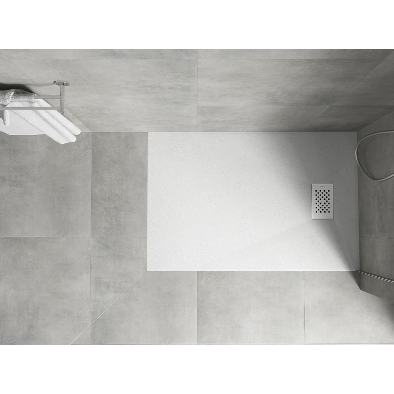 Mexen Hugo stačiakampis dušo padėklas SMC 130 x 70 cm, baltas, balta danga - 42107013-W