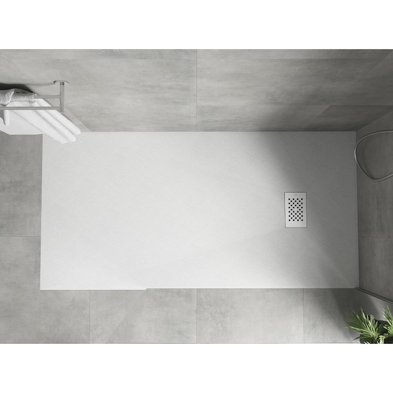 Mexen Hugo Stačiakampis dušo padėklas SMC 180 x 80 cm, baltas, baltas dangtelis - 42108018-W