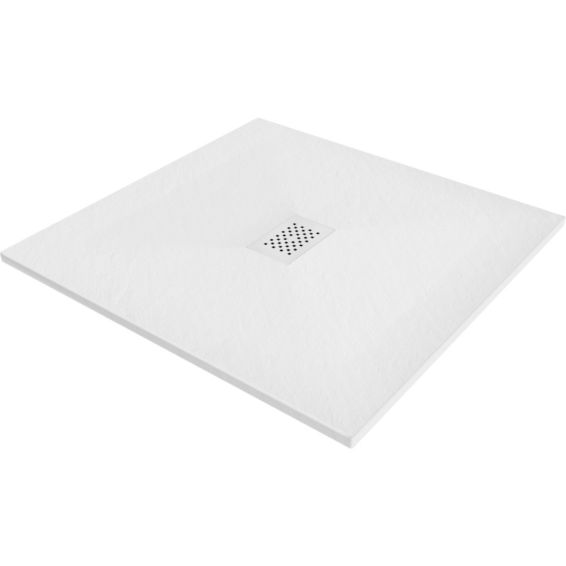 Mexen Hugo kvadratinis dušo padėklas SMC 100 x 100 cm, baltas, baltas dangtis - 42101010-W