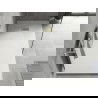 Mexen Hugo stačiakampis SMC 170 x 80 cm, baltas, auksinė grotelė - 42108017-G