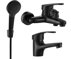 Mexen Erica R05 vonios komplektas, juodas - 746403R05-70