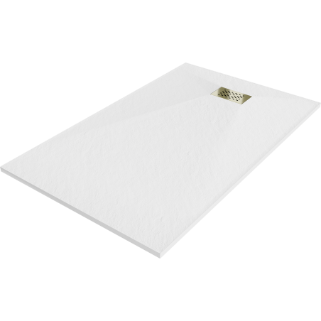 Mexen Hugo stačiakampis dušo padėklas SMC 150 x 90 cm, baltas, dangtelis auksinis - 42109015-G