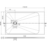 Mexen Hugo stačiasis baseinas SMC 180 x 90 cm, balta, auksinė apdailos dalis - 42109018-G