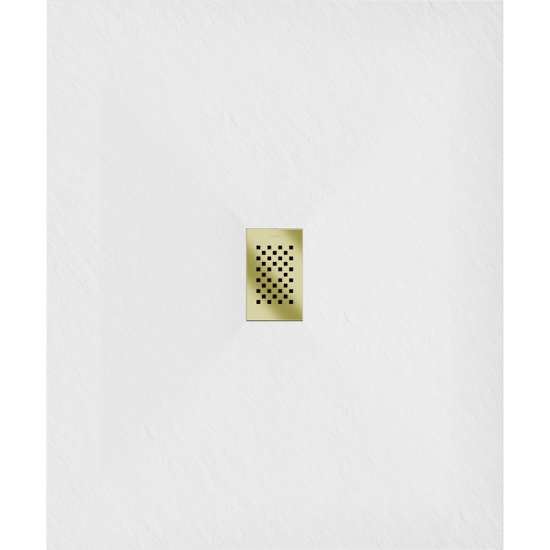 Mexen Hugo stačiakampis dušo padėklas SMC 130 x 100 cm, baltas, auksinė maskuotė - 42101013-G