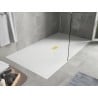Mexen Hugo stačiakampis SMC padėklas 180 x 100 cm, baltas, dangtelis auksinis - 42101018-G