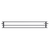Mexen CVH30 Higieninis plokštuminis radiatorius 900 x 1400 mm, apatinis sujungimas, 2890 W, antracitas - W630H-090-140-66